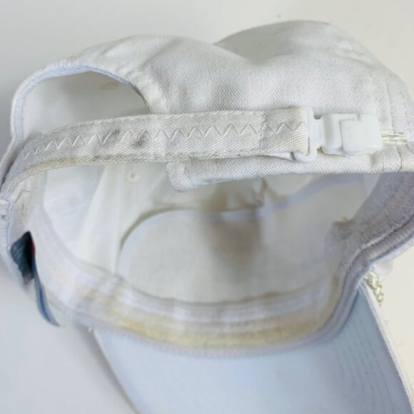 Indianapolis 500 Baseball Cap Anniversary Rope Strapback Hat White Gold 80s VTG - Picture 9 of 11
